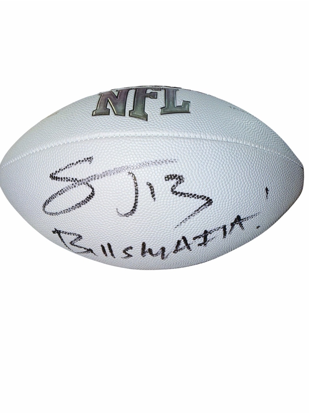 Stevie Johnson Signed Buffalo Bills Football - Inscribed BILLS MAFIA TSE Cert